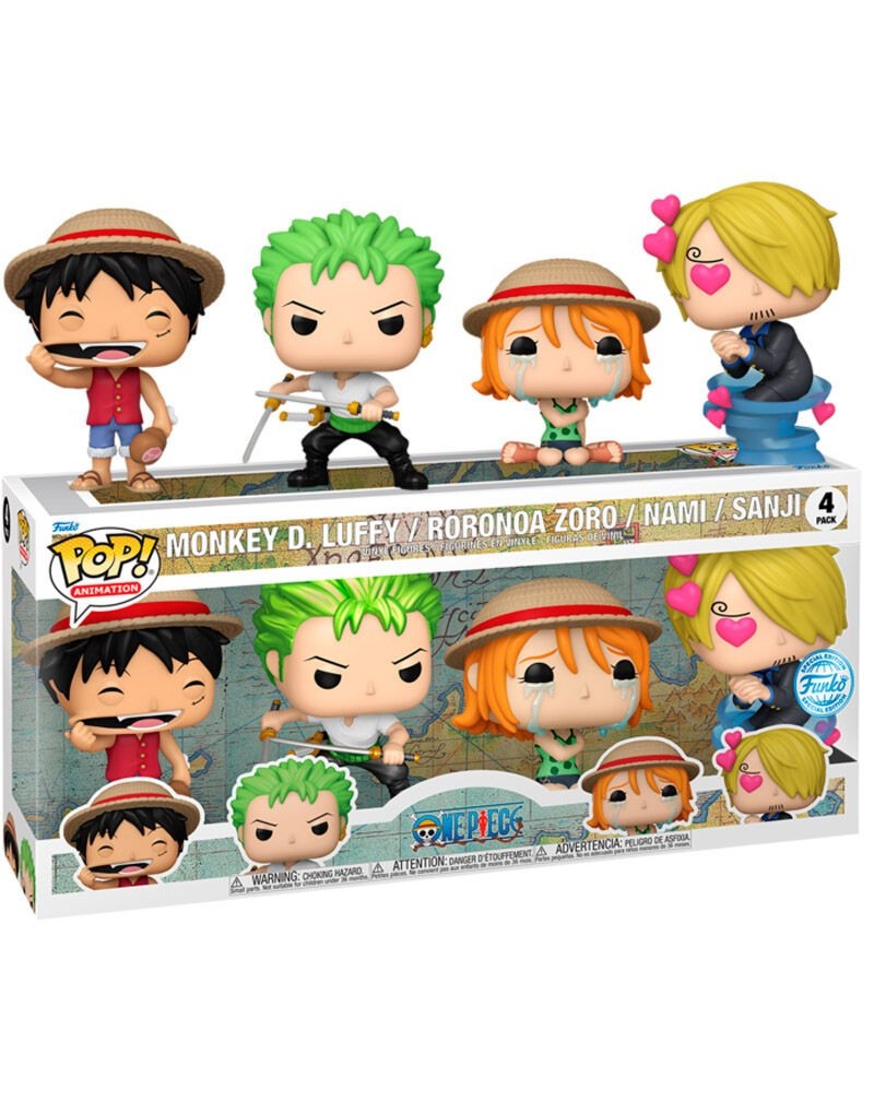 Blister 4 figuras POP One Piece Exclusive