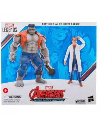 Figuras Gray Hulk & Dr. Bruce Banner Beyond Earths Mightiest Los Vengadores Avengers Marvel 15cm