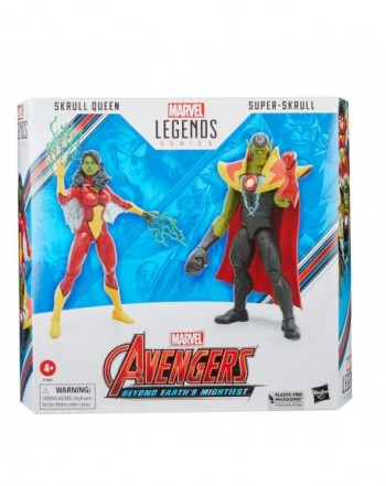 Figuras Skrull Queen & Super Skrull Beyond Earth Mightiest Los Vengadores Avengers Marvel 15cm