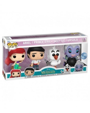 Blister 4 figuras POP Disney La Sirenita Exclusive