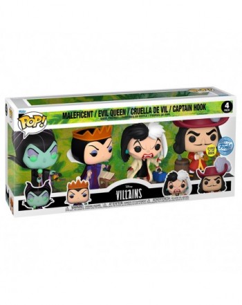 Blister 4 figuras POP Disney Villanas