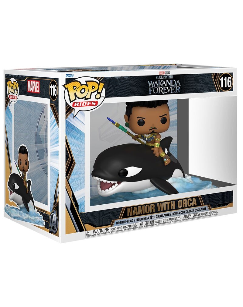 Figura POP Marvel Black Panther Wakanda Forever Namor with Orca