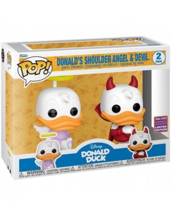 Blister 2 Figuras POP Disney Donald Duck - Donald Angel & Devil Exclusive