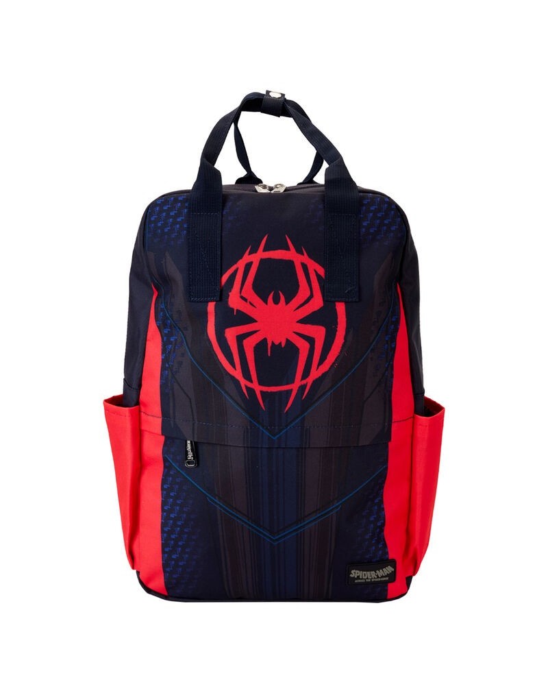 Mochila nylon Traje Miles Morales Spider-Verse Marvel Loungefly 43cm