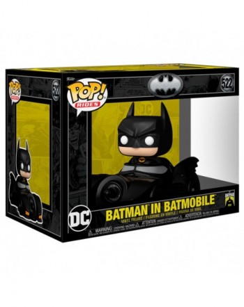 Figura POP Rides Deluxe DC Comics Batman in Batmobile