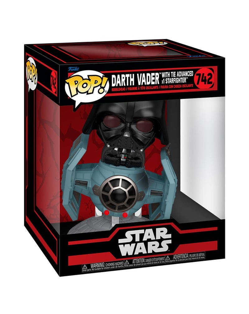 Figura POP Rides Deluxe Star Wars Darth Vader with Tie Advanced Starfighter