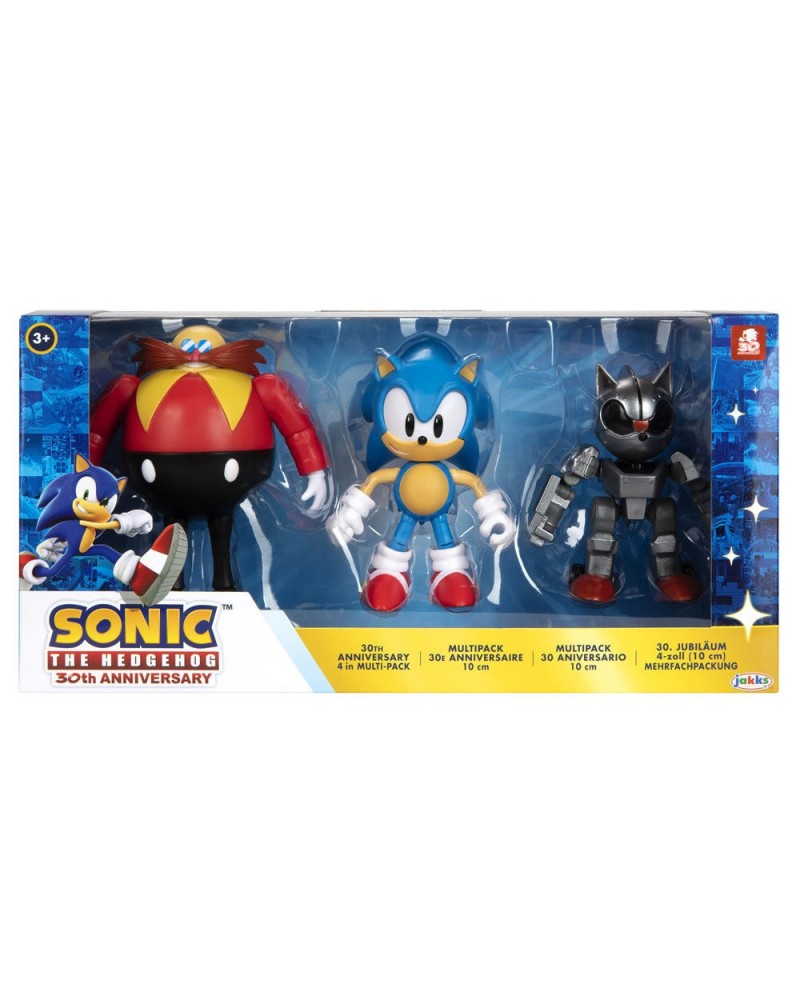 Blister 3 figuras 30th Anniversary Sonic The Hedgehog 10cm