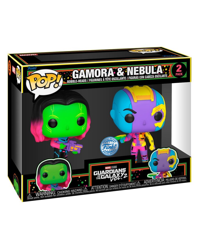 Blister 2 figuras POP Marvel Guardianes de la Galaxia Gamora & Nebula Exclusive