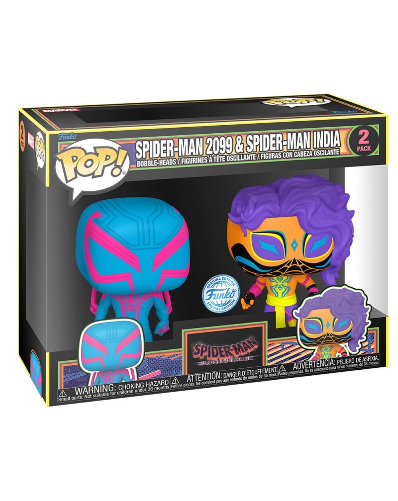 Blister 2 figuras POP Spider-Man - Spider-Man 2099 & Spider-Man India Exclusive