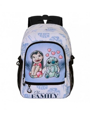 Mochila Couple Stitch Disney 44cm adaptable