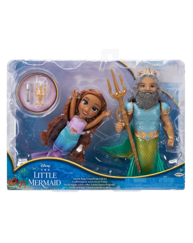 Muñeca Ariel + Triton La Sirenita Disney 15cm