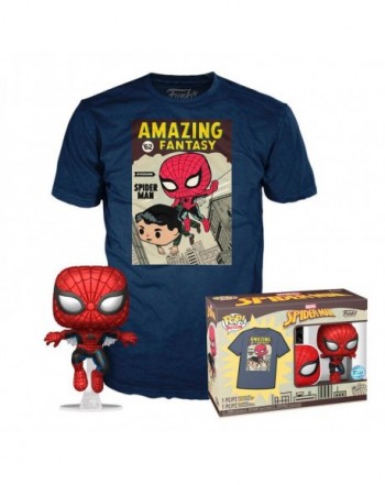 Set figura POP &#38; Tee Marvel Spiderman Comic Cover