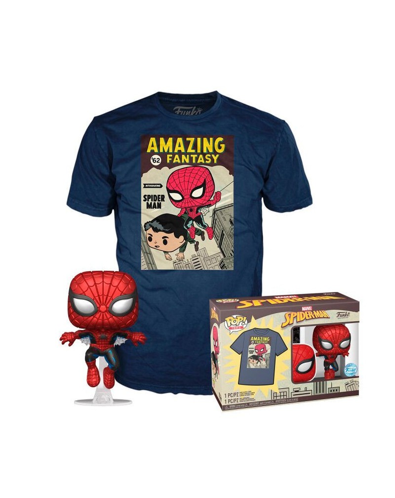 Set figura POP &#38; Tee Marvel Spiderman Comic Cover