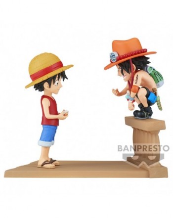 Figura Monkey D Luffy & Portgas D Ace World Collectable Log Stories One Piece 8cm