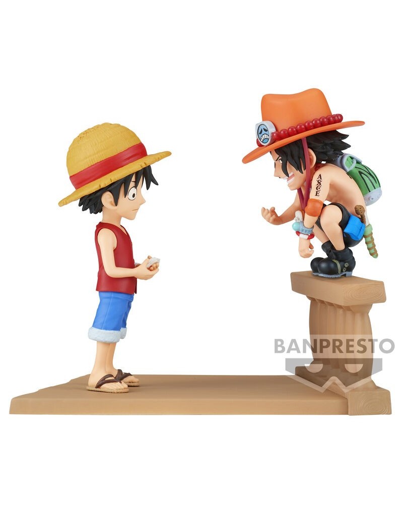 Figura Monkey D Luffy & Portgas D Ace World Collectable Log Stories One Piece 8cm