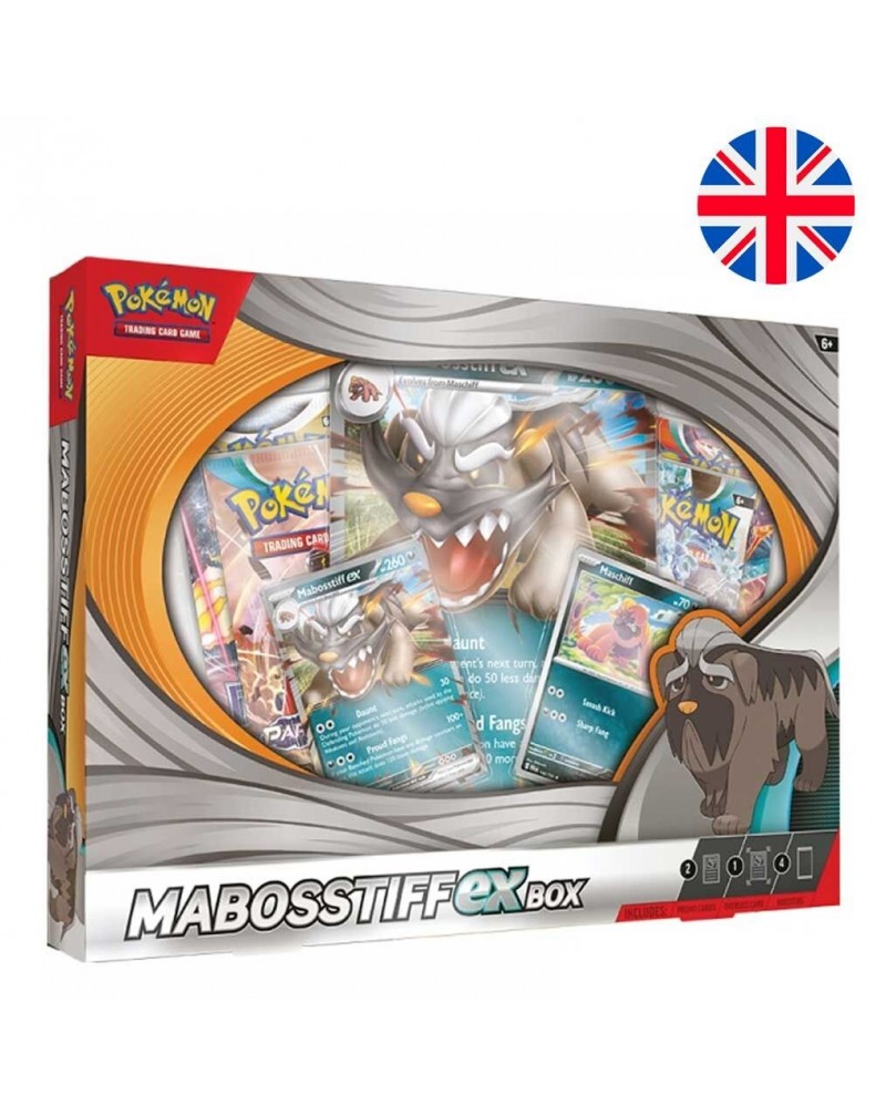 Blister juego cartas coleccionables Mabosstiff Pokemon ingles