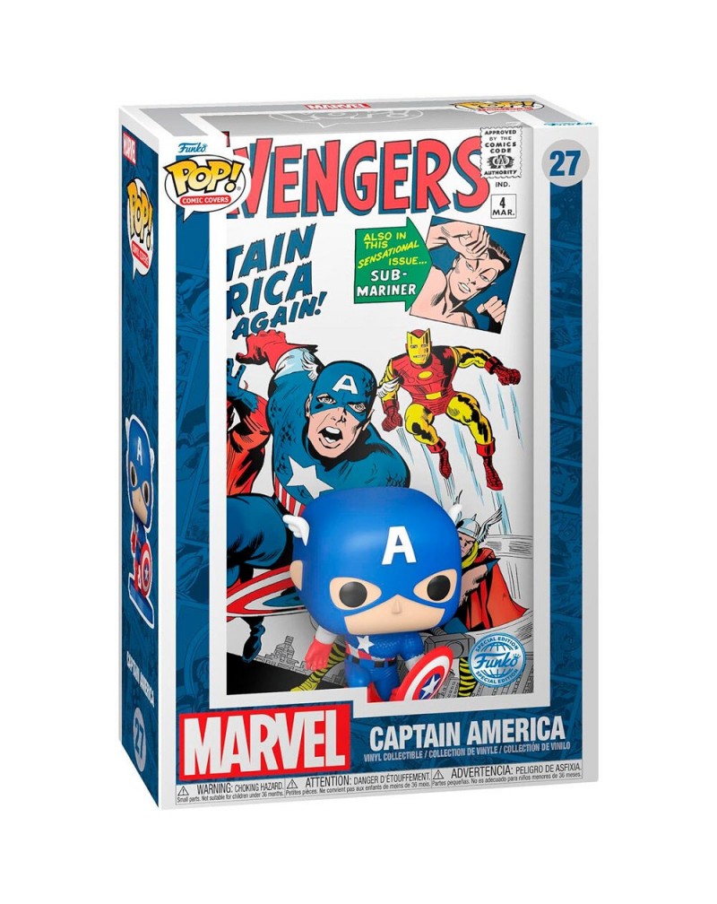 Figura POP Comic Cover Marvel Avengers Capitan America