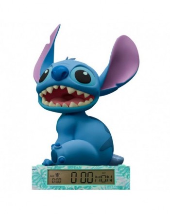 Lampara 3D con despertador Stitch Disney