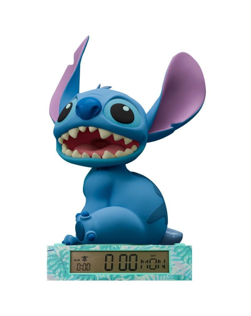 Lampara 3D con despertador Stitch Disney