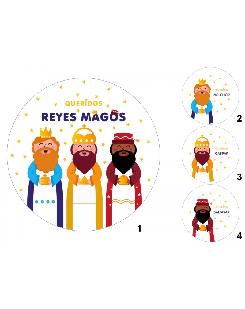 Oblea redonda Reyes Magos 20 CM - 0,6 MM